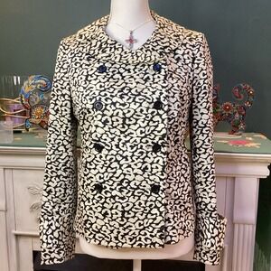 J. Crew Double Breasted Animal Print Jacket